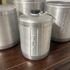 Vtg 4 1950s Spun Aluminum Mcm Kitchen Canister Set Flour Sugar Tea Coffee 