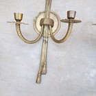 Pair Vtg French Bronze Or Brass Louis Xvi Style Wall Sconces  Large 22 