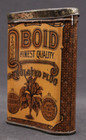 Rare Antique Advertising Q-boid Finest Tobacco Concave Vertical Pocket Tin