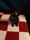 Winstanley Vintage Size 2 Tabby Cat Kitty Black With Cathedral Glass Eyes