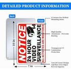 4 Pack Video Surveillance Signs  24hr Security Camera Warning Sign   10x7 Inch R