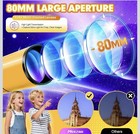 Telescope For Adults   Kids 80mm Aperture 500mm Portable Refractor Telescope New