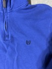 Vintage Chaps Blue Quarter Zip Long Sleeve Shirt Size Medium