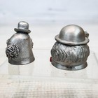 Vintage Pewter Thimbles Spoontiques Clown   Hinged W Tipping Top Hat England