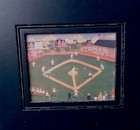 Steven Klein America s Game Baseball Vintage Print On Board Blue Wood Frame Vtg