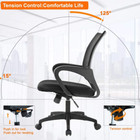 Ergonomic Office Chair  Lumbar Support  Adjustable Height With Armrests For Adul