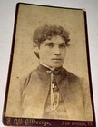 Ct Cdv Photo Idd American Woman Ella H Hodge Minor New Britain Rare Antique Us
