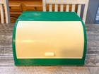 Vintage Green Plastic Bread Box Roll Top Mid Century 14 X 12 X 7 75    Read