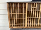 Antique Vintage Wooden Printers Drawer Hamilton Letterpress Shadow Box J6