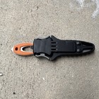 Nrs Pilot Knife Scuba Diving Fixed Blade Water Knife W  Sheath Orange gray