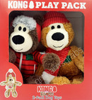 Kong Play Pack Wild Knots Bears 2-pk Squeaker Toy Play Pack Knotted Rope In Bear