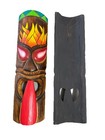 Set Of 2 20  Tiki Mask Hawaiian Wall Art Island Home Decor Tribal Bar Tropical