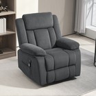 Homcom Massage Recliner Chair With Heat  Swivel Rocker With Footrest  Gray