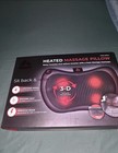Rbx Black Heated Massage Pillow 3d 4 Kneading Nodes Strap Car Adapter Rb1564