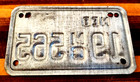 Nebraska Motorcycle Black On White Metal Expired License Plate Tag 19mc565