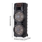 15000w Dual 12  Subwoofer Portable Bluetooth Party Speaker With Remote Light Mic
