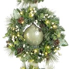 Member   s Mark 72  H Pre-lit Flocked Triple Wreath Door Hanger With 60 Led Lights