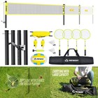 32ft 26ft 20ft Volleyball Badminton Combo Set With Net Winch System Rackets Ball