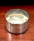Vintage Simple Sterling Silver Oval Pill Trinket Box