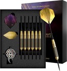 Premium Steel Tip Darts Set - Professional Darts  Brass Barrels  Metal Tip Darts