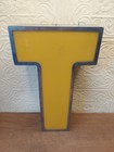 Large Vintage Reclaimed 3d Metal   Acrylic Letter  t  