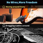 Ingpartner 2 4ghz Wireless Guitar System Transmitter Receiver 100ft Rechargeable