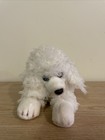 8    Yomiko Classics Russ Berrie Paix Laying White Poodle Dog Plush Stuffed Animal
