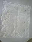 Pratesi Pair White white Embroidered  Chain Boudoir Shams