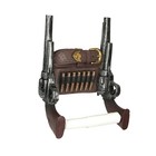 Wipe Of The West Double Six Shooter Western Cowboy Gun Toilet Paper Roll Holder