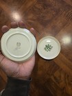 Lenox Holly Porcelain Coasters Set Of 4 Round Glossy Gold Trim Christmas