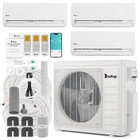 27000 Btu Tri 3 Zone Ductless Mini Split Heat Pump Air Conditioner 9k 9k 18k Btu