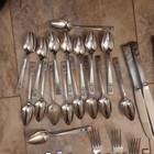 Vntg Oneida Community Coronation Silver Plate Silverware 65 Pieces Lot Serving  