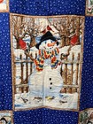 Christmas Snowmen Panel Throw Lap Quilt 51    X 44     Excellent  Free Shipping 