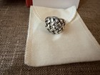 James Avery Sterling Silver Woven Design Dome Ring Size 5