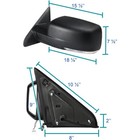 Left driver For 2013-2019 Dodge Ram 1500 Power Fold  heated  Temp Sensor Mirror