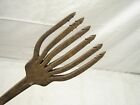 Antique 6-tine Fish Eel Frog Gig Tool Spear Head Hand Forged Fishing Tool Fork C