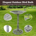 Antique Bird Bath     28 75    Weather-resistant Pedestal Bowl With Stakes