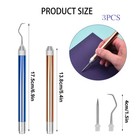 3pcs Led Weeding Tools For Vinyl With Light Pin And Blue red rose Gold 