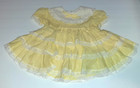 Vtg Full Circle Pageant Party Dress Sheer Light Yellow Infant Girl Baby 6-12mos