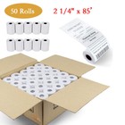 50 Rolls 2 1 4 X 85  Thermal Paper Credit Card   Cash Register Pos Receipt Paper