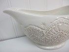 Pioneer Woman Vintage Lace Stoneware Gravy Boat Linen
