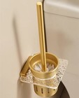 Brushed Gold Aluminum Acrylic Bathroom Toilet Bowl Cleaning Brush   Holder Set