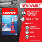 Loctite Threadlocker Blue 242 - Removable Thread Lock Glue For Nuts  Bolts 6 Ml