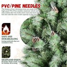 4-9 Ft Green Artificial Snow Frosted Christmas Tree W  Pinecone And Metal Stand