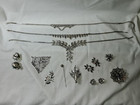 Vintage 15 Piece Lot Of 1950-60   s  Rhinestone Jewelry   necklaces    Free Shipping