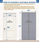 Cotton Thermal Door Screen Fit 32x80in Door Screen Door Itself Size 34x82in