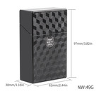 Cigarette Case King Size 85mm 3 Pack Push To Open 20 Capacity black silver blue 