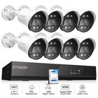 H 265  8ch Dvr 5mp Audio Security Camera System Cctv Outdoor Color Night Vision