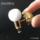 Brass  gold  Sconce Globe  Bright  Led Lamp Dollhouse Miniature Light Battery