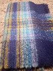 Women s Shawl  Wrap scarf    Gorgeous Blue Plaid   Soft   Warm  Cozy    